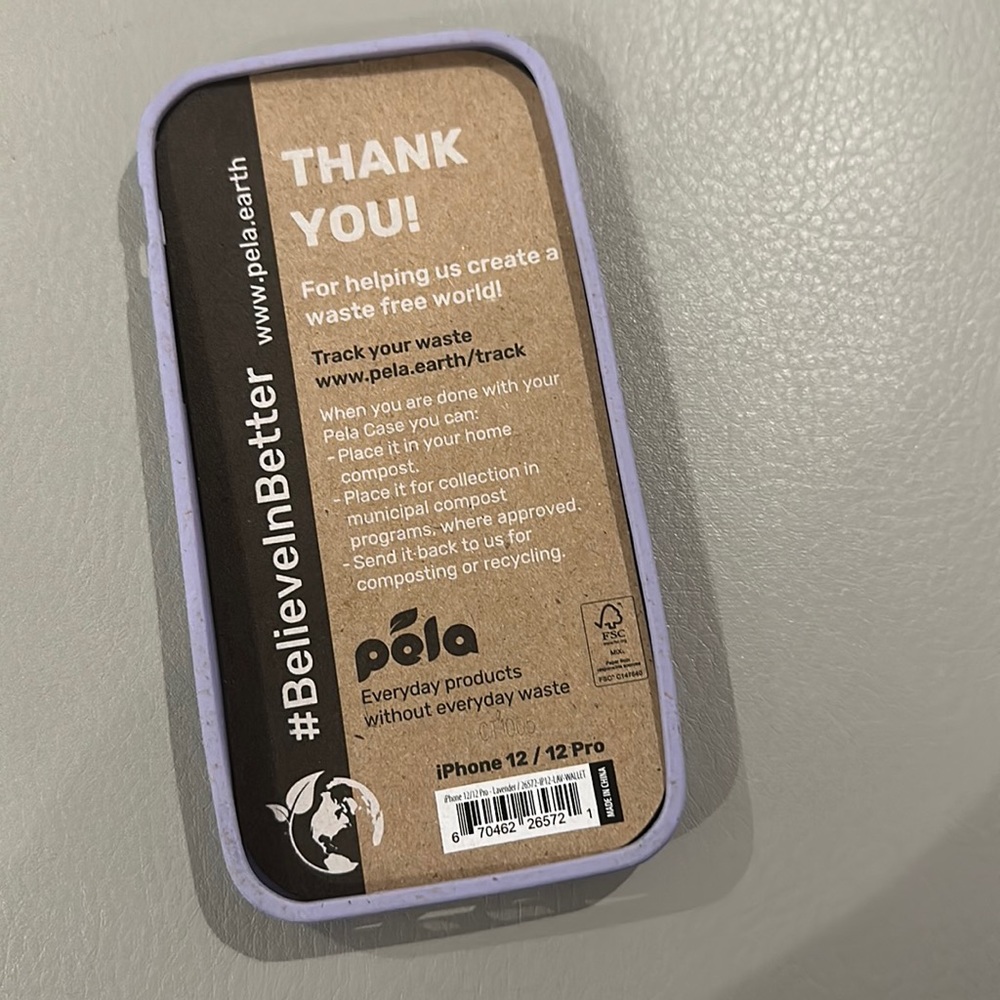 Lavender Pela Case iPhone 12/Iphone 12 Pro Wallet Case